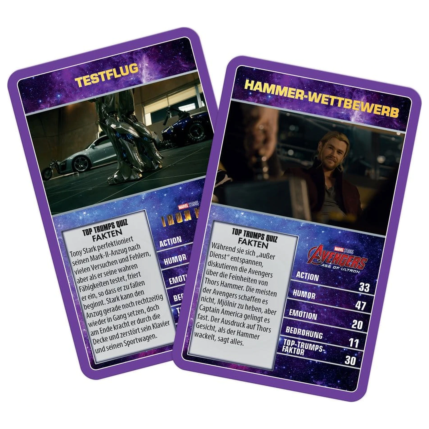 Marvel igra s kartami Top Trumps zbirateljski predmeti *Nemška različica* fotografija izdelka