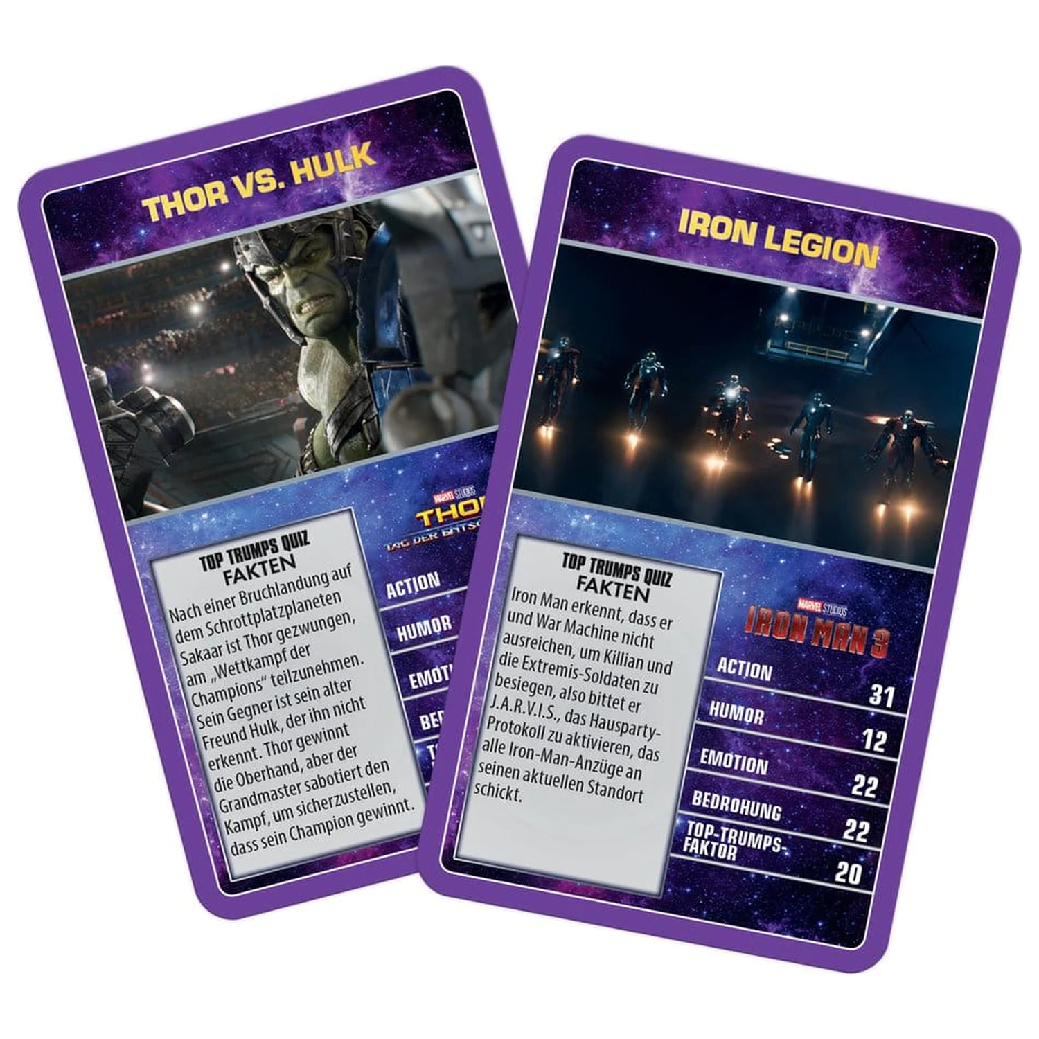 Marvel igra s kartami Top Trumps zbirateljski predmeti *Nemška različica* fotografija izdelka