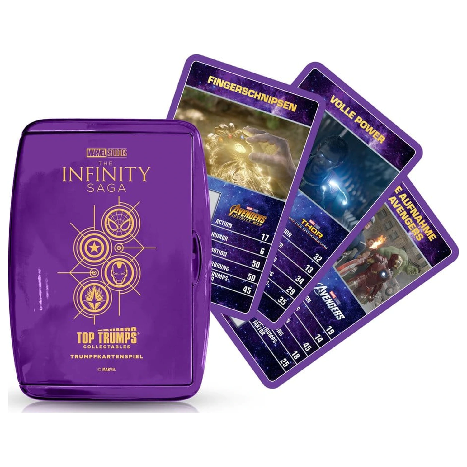 Marvel igra s kartami Top Trumps zbirateljski predmeti *Nemška različica* fotografija izdelka
