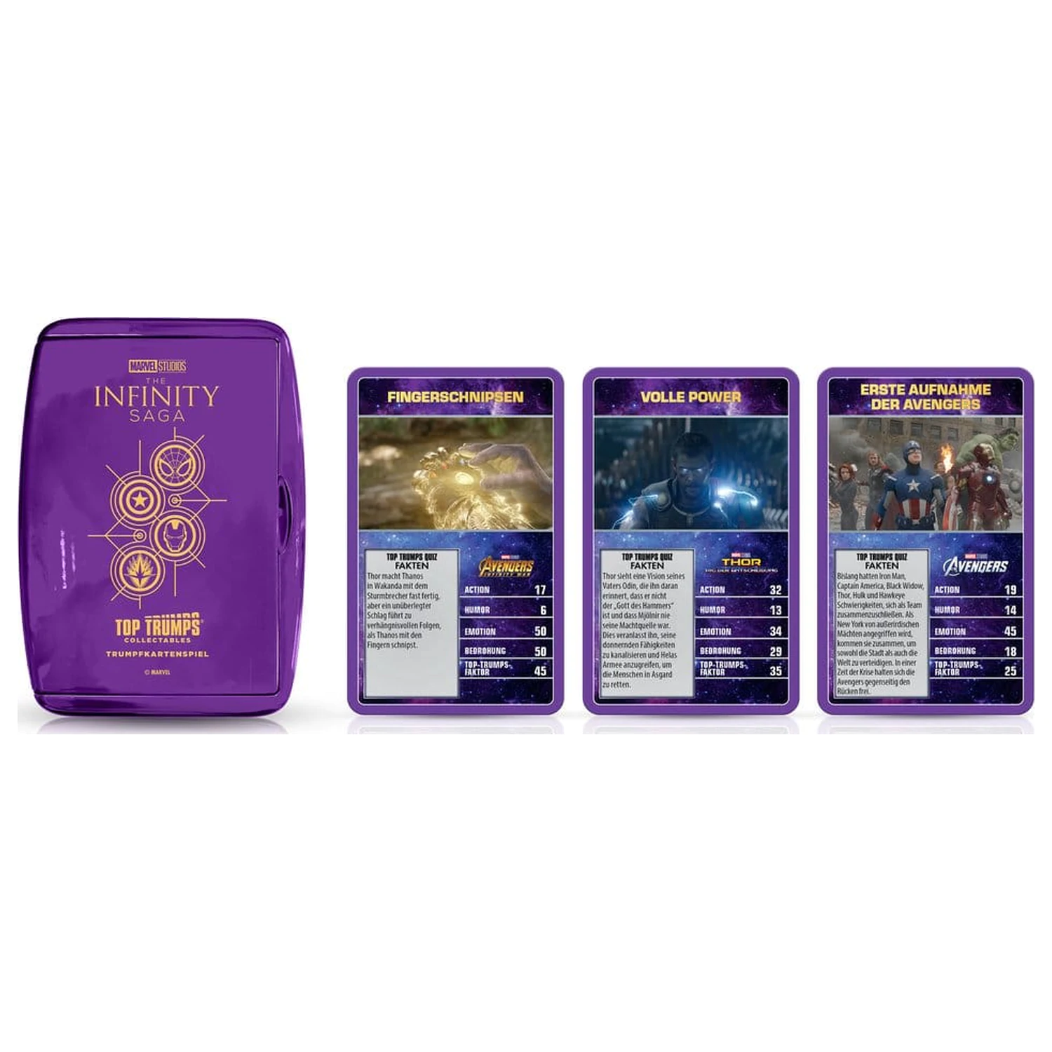 Marvel igra s kartami Top Trumps zbirateljski predmeti *Nemška različica* fotografija izdelka
