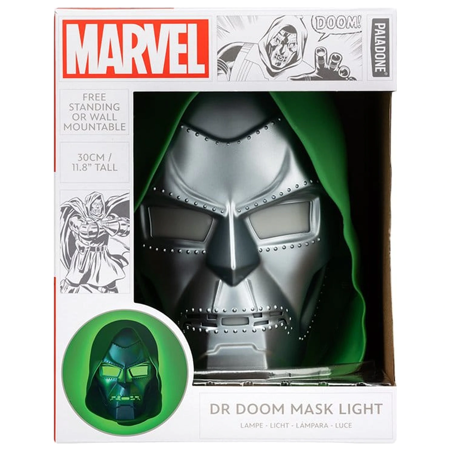 Marvel Universe Svetleča Dr Doom Maska 30 cm fotografija izdelka