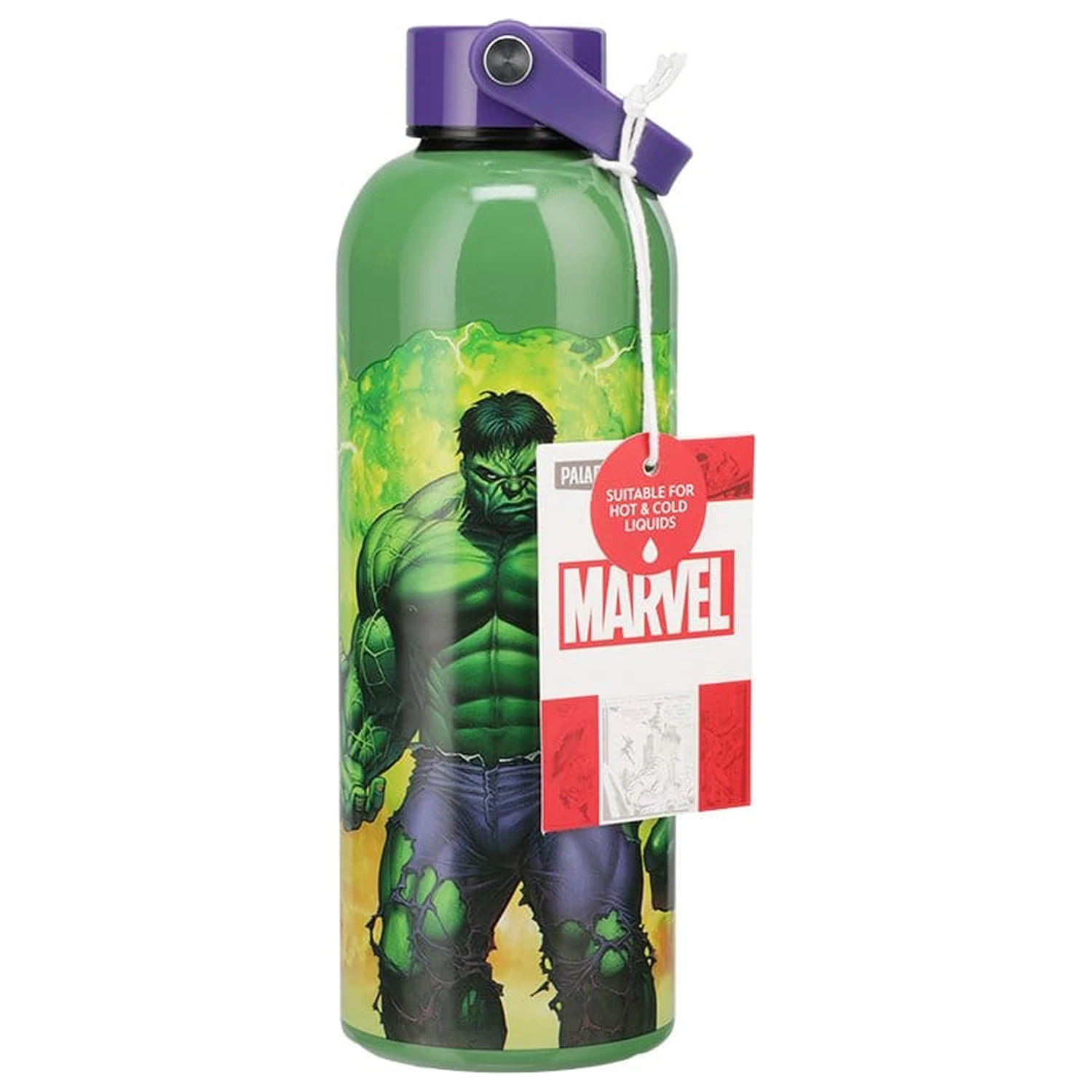 Marvel Universe kovinska plastenka za vodo Hulk z zanko za nošenje fotografija izdelka