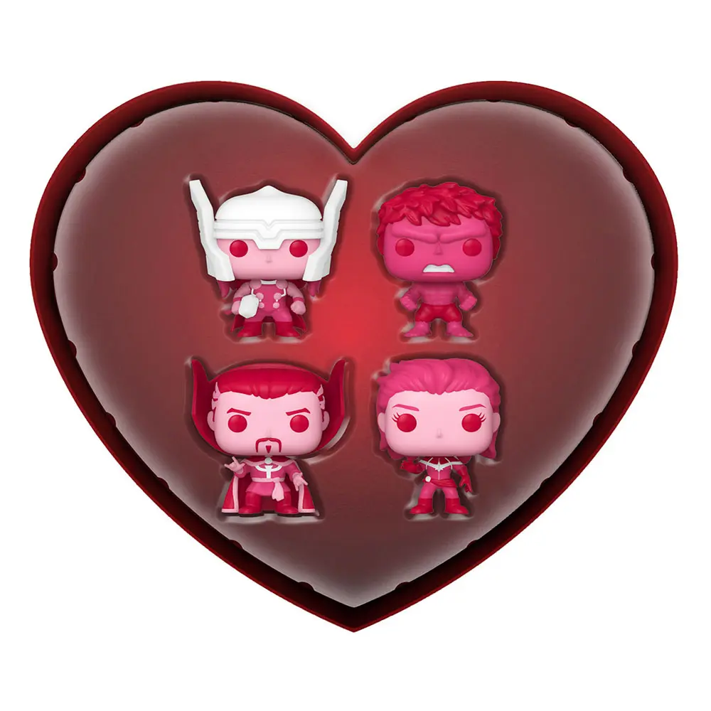 Marvel Valentines Pocket POP! Vinilna figura - paket 4 figuric 4 cm fotografija izdelka