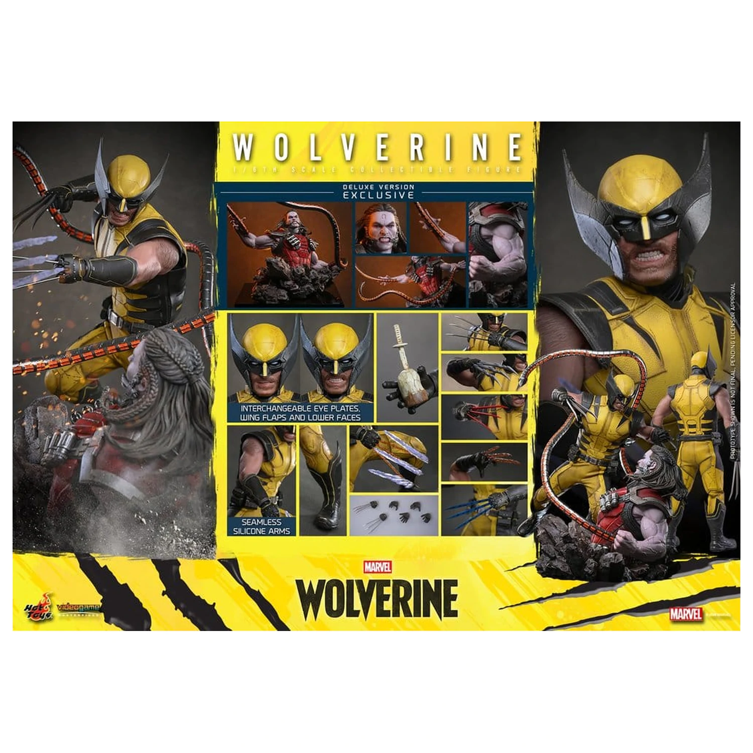 Marvel Video Game Masterpiece akcijska figura 1/6 Wolverine (Deluxe Version) 29 cm fotografija izdelka