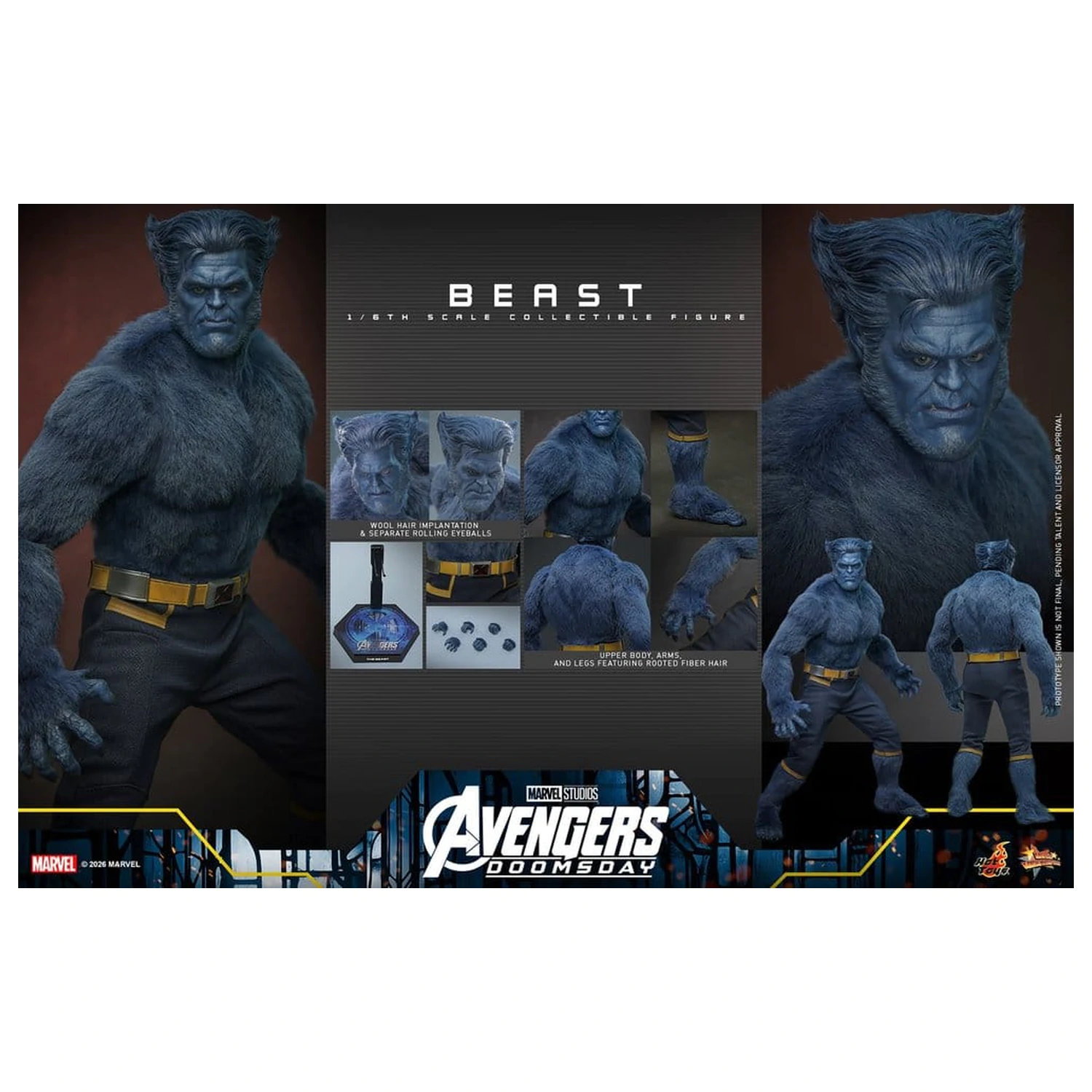 Marvel X-Men Movie Masterpiece akcijska figura 1/6 Beast (Collector Edition) 33 cm fotografija izdelka