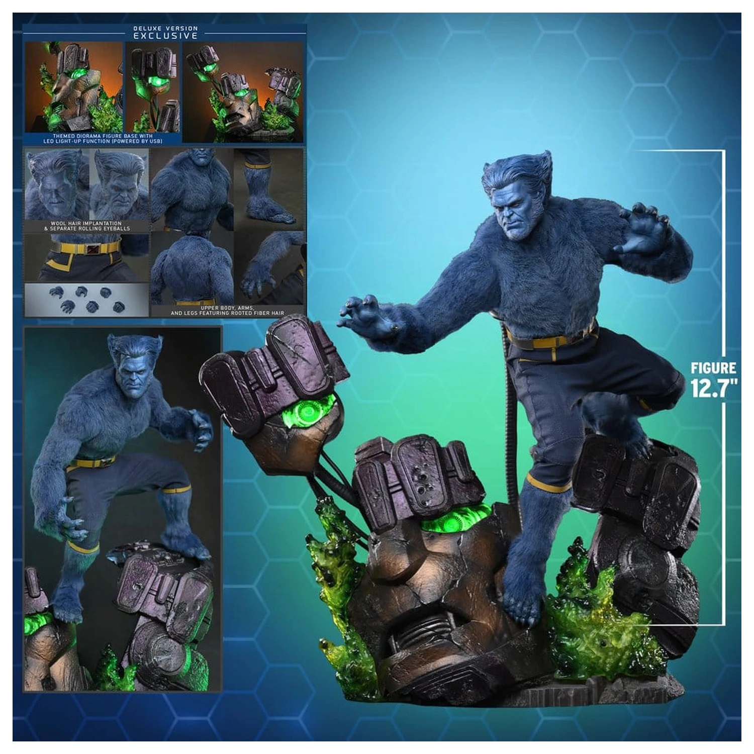 Marvel X-Men Movie Masterpiece akcijska figura 1/6 Beast (Deluxe Version) 33 cm fotografija izdelka