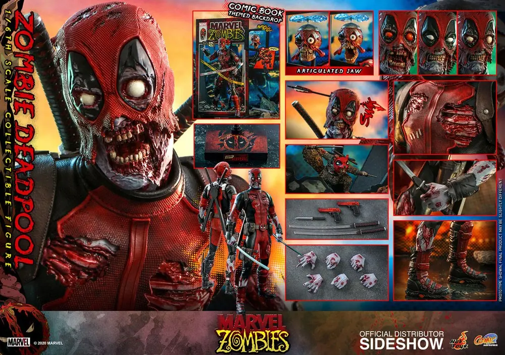 Marvel Zombies Comic Masterpiece akcijska figura 1/6 Zombie Deadpool 31 cm fotografija izdelka