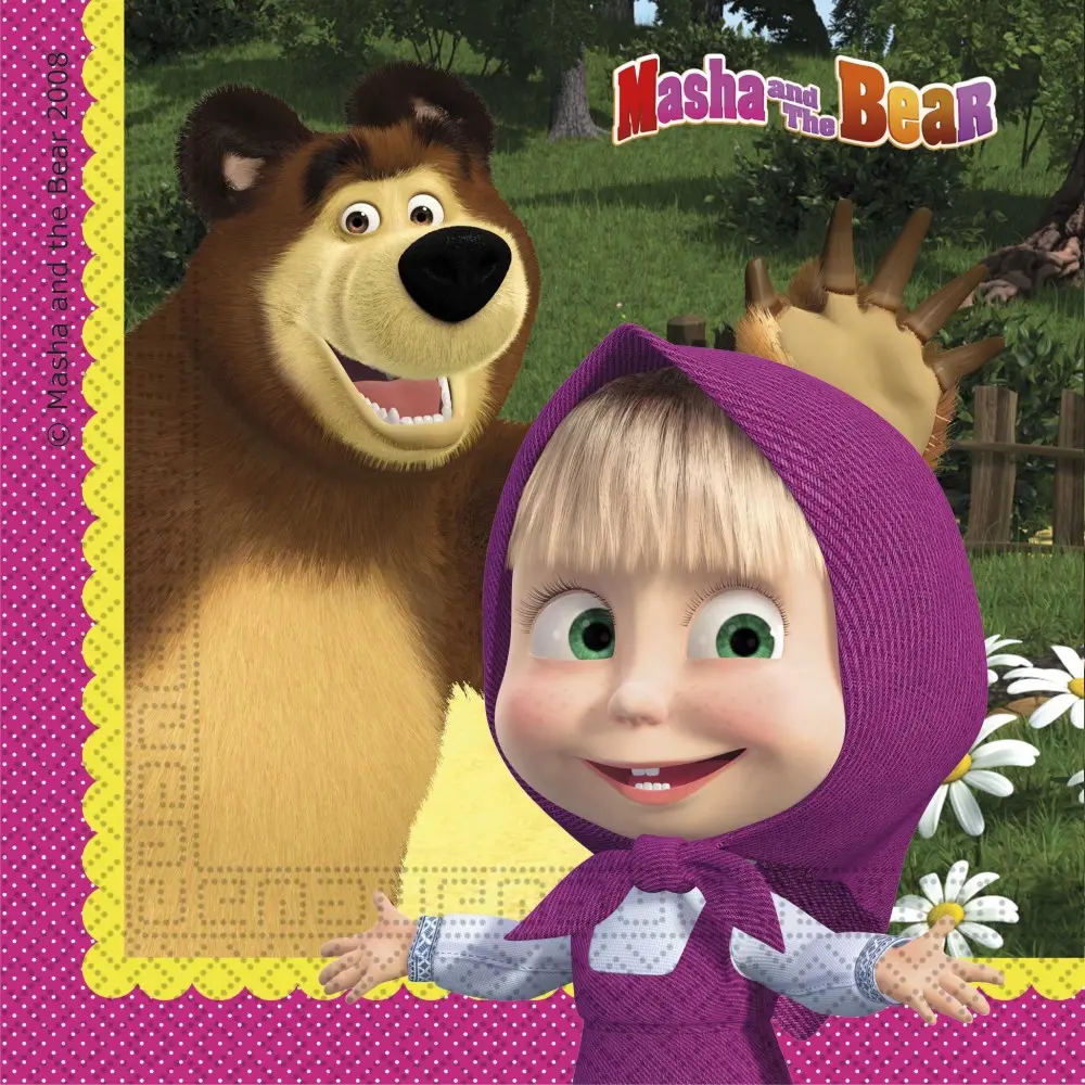 Masha and the Bear Serviete 20 kos fotografija izdelka