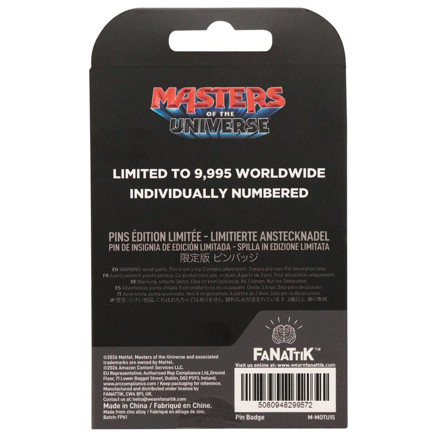 Masters of the Universe 2026 priponka He-Man Limited Edition fotografija izdelka