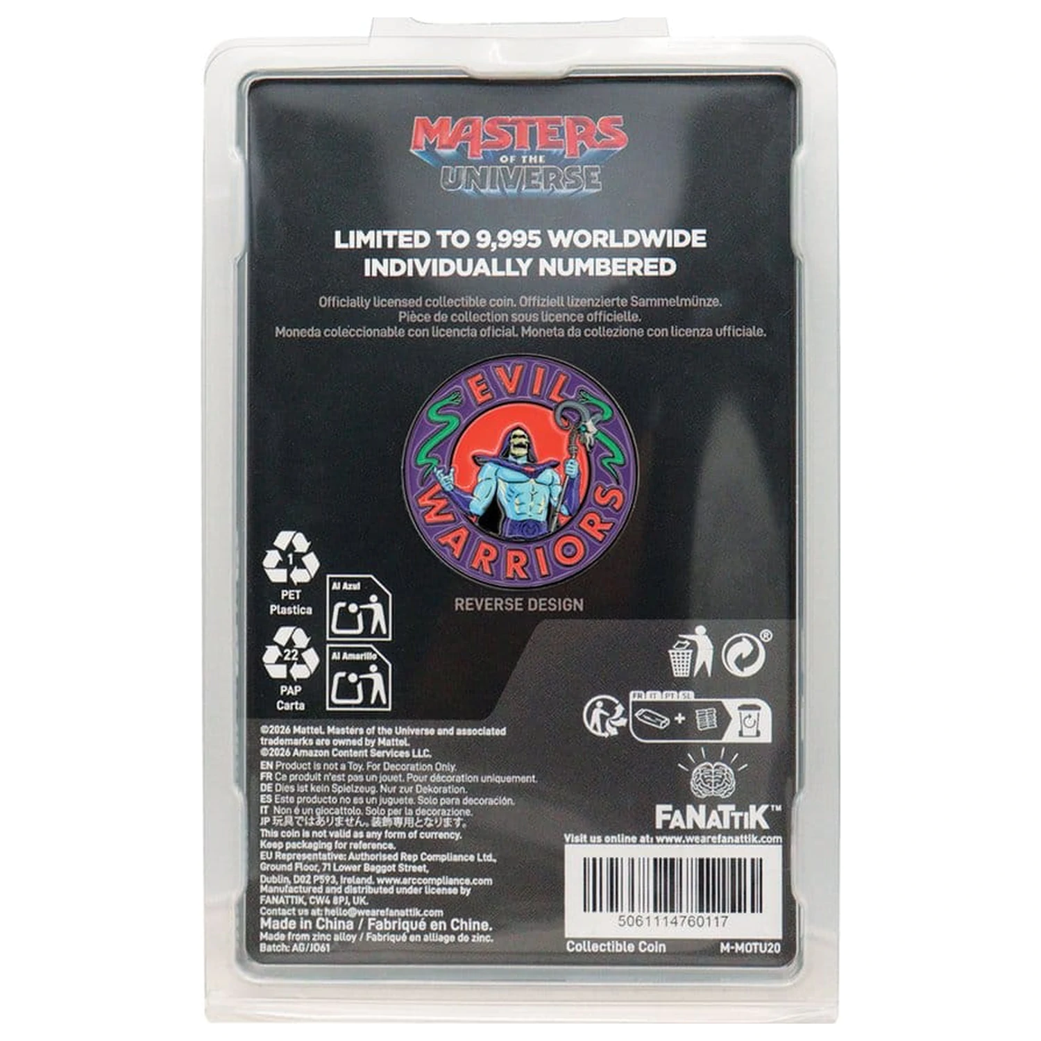 Masters of the Universe 2026 Zbirateljski kovanec He-Man & Skeletor Limited Edition fotografija izdelka