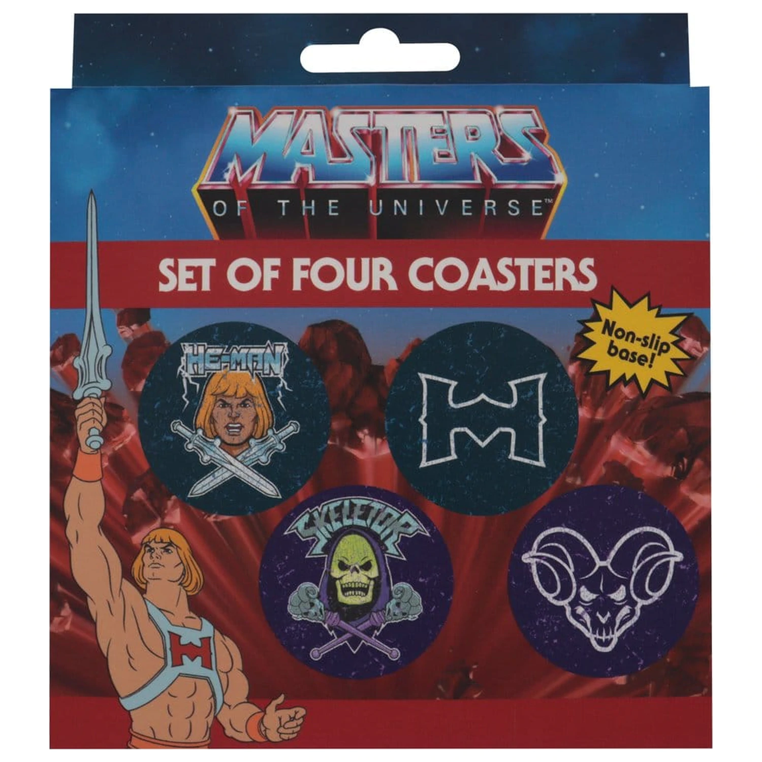Masters of the Universe podstavki za kozarce 4-pakiranje, potiskani kovinski fotografija izdelka