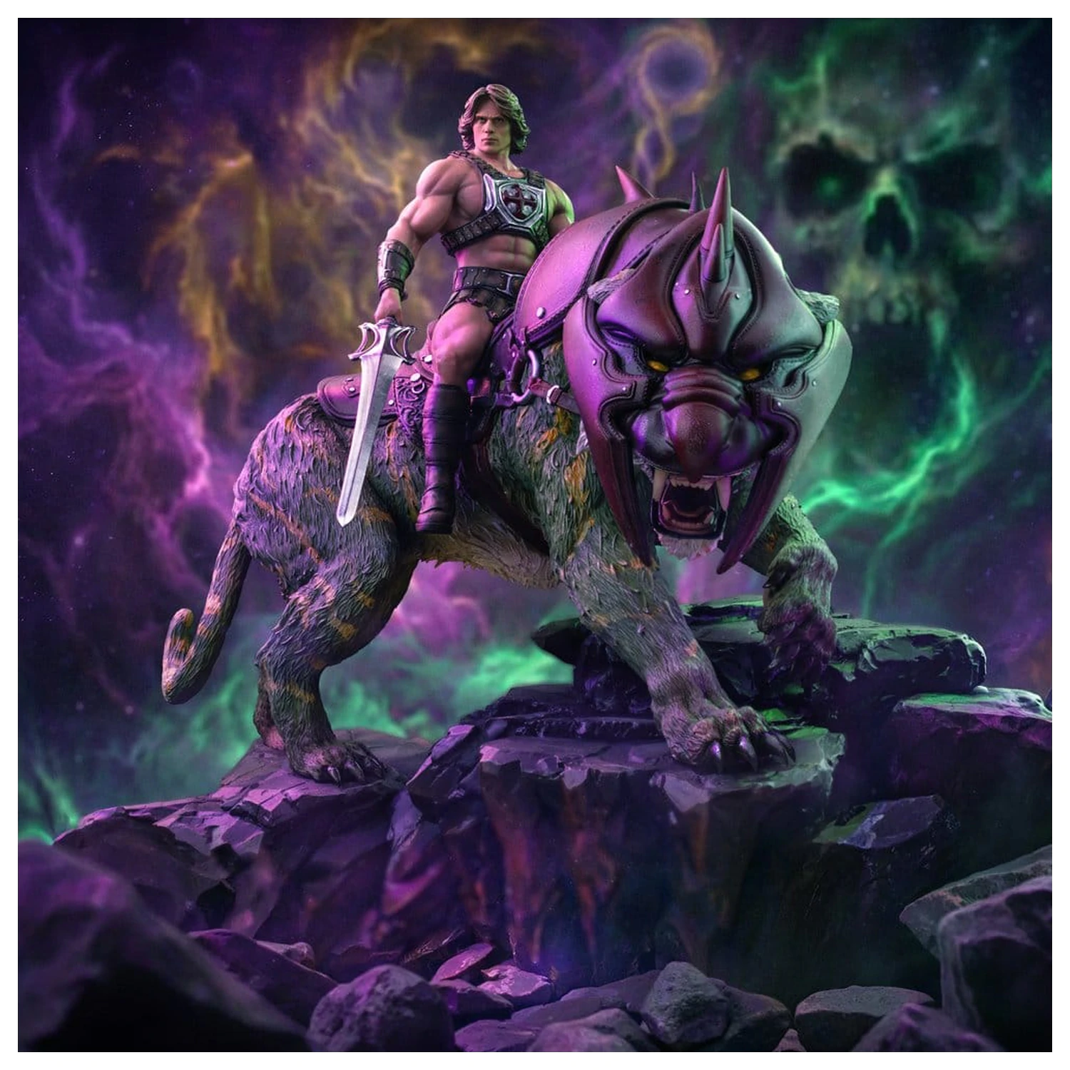 Masters of the Universe Art Scale kip 1/10 He-Man in Battle Cat 33 cm fotografija izdelka