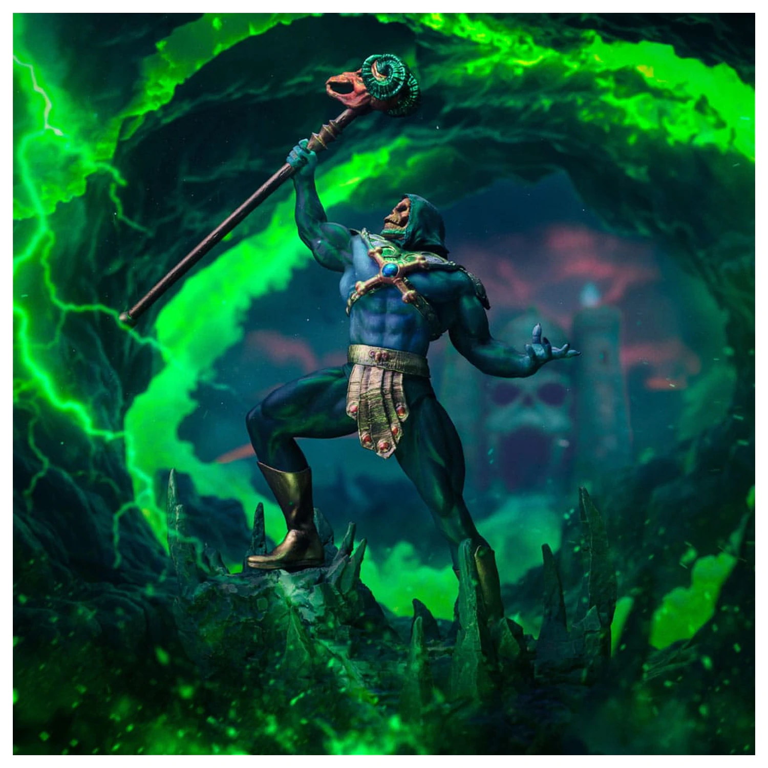 Masters of the Universe Art Scale kip 1/10 Skeletor Disco Ver. 28 cm fotografija izdelka