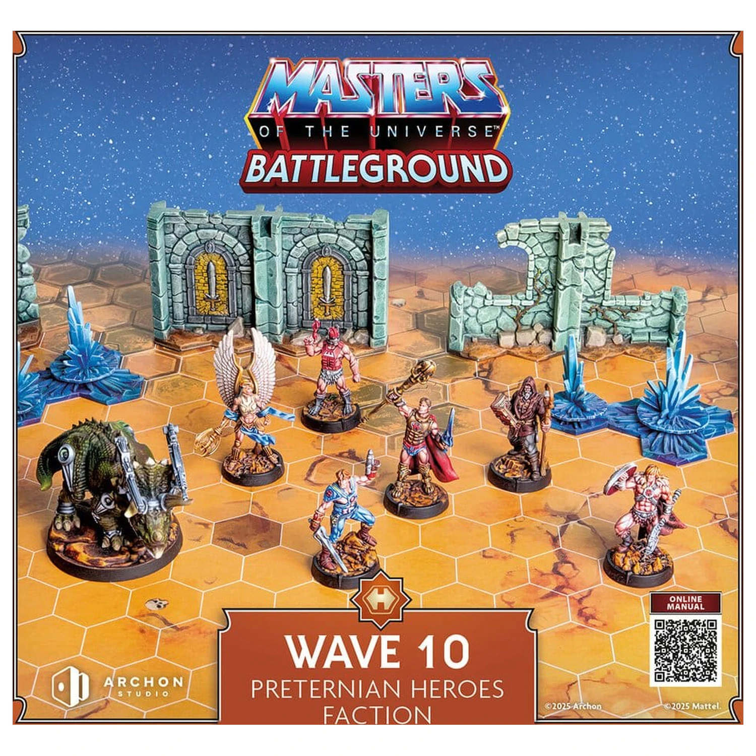 Masters of the Universe: Battleground Miniatures Igra Val 10: Preternian Heroes Faction *German Version* fotografija izdelka
