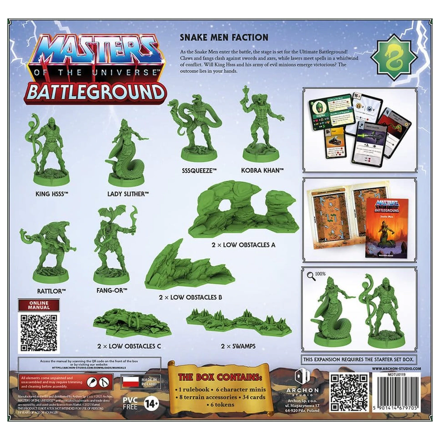 Masters of the Universe: Battleground Miniatures Game Wave 8: Frakcija Snake Men *nemška različica* fotografija izdelka