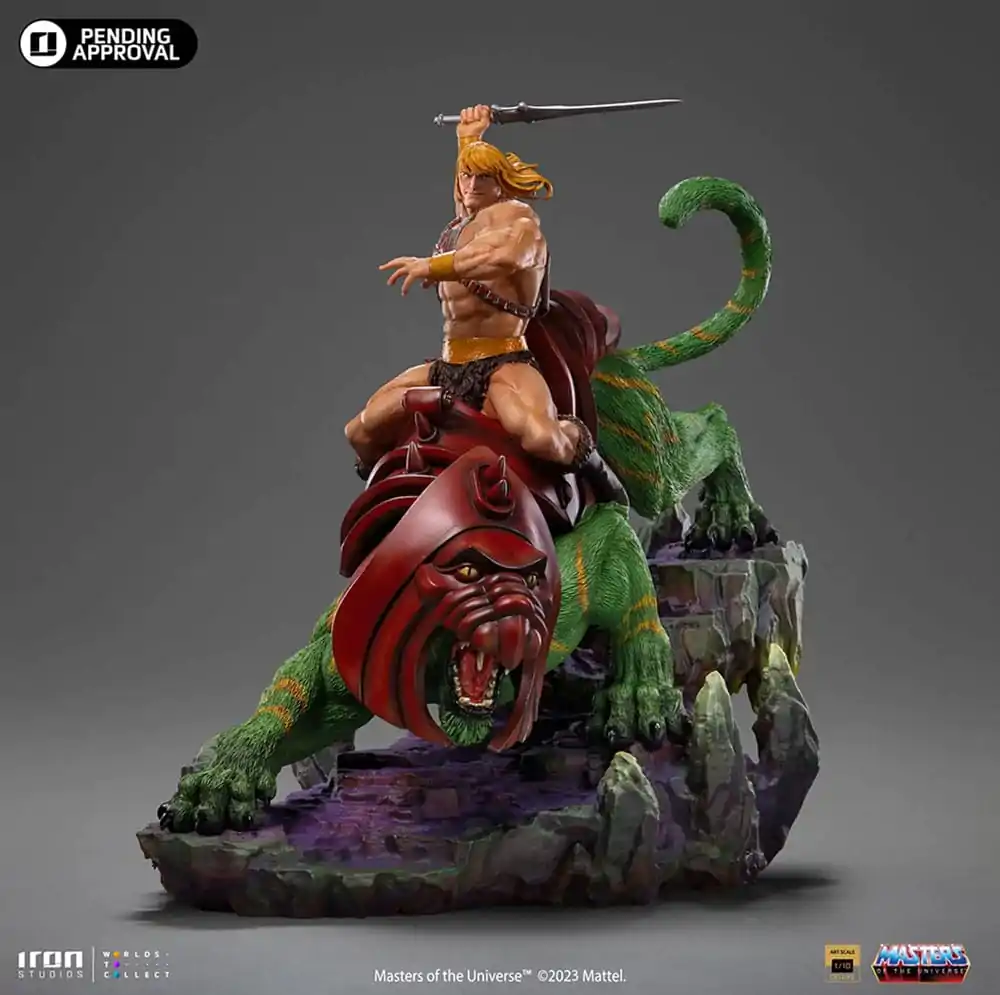 Masters of the Universe Deluxe Art Scale Kip 1/10 He-man in Battle Cat 31 cm fotografija izdelka