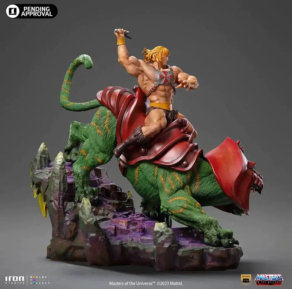 Masters of the Universe Deluxe Art Scale Kip 1/10 He-man in Battle Cat 31 cm fotografija izdelka