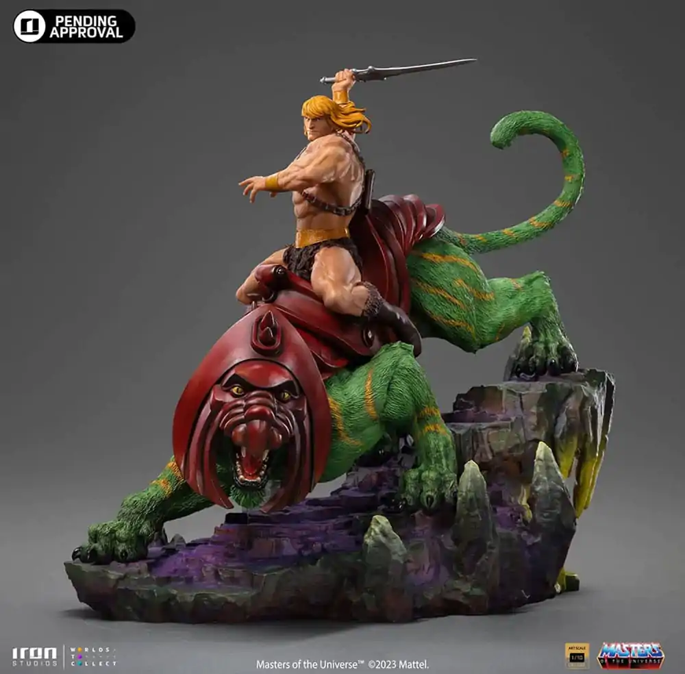 Masters of the Universe Deluxe Art Scale Kip 1/10 He-man in Battle Cat 31 cm fotografija izdelka