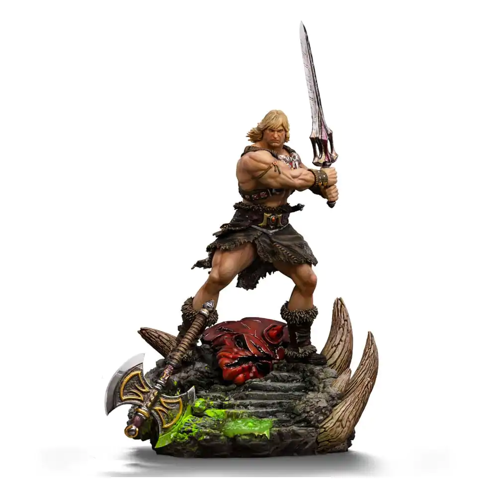 Masters of the Universe Deluxe umetniška lestvica Statue 1/10 He-Man Unleashed 34 cm fotografija izdelka