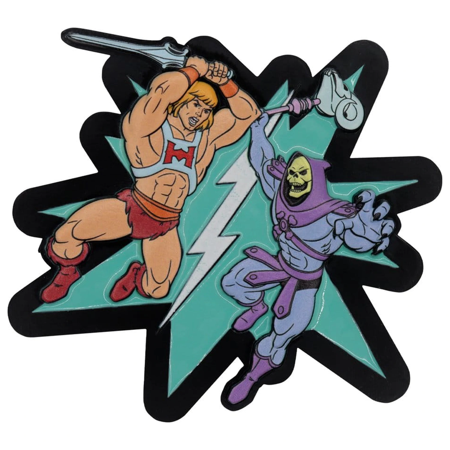 Masters of the Universe Medaljon He-Man proti Skeletorju omejena izdaja fotografija izdelka