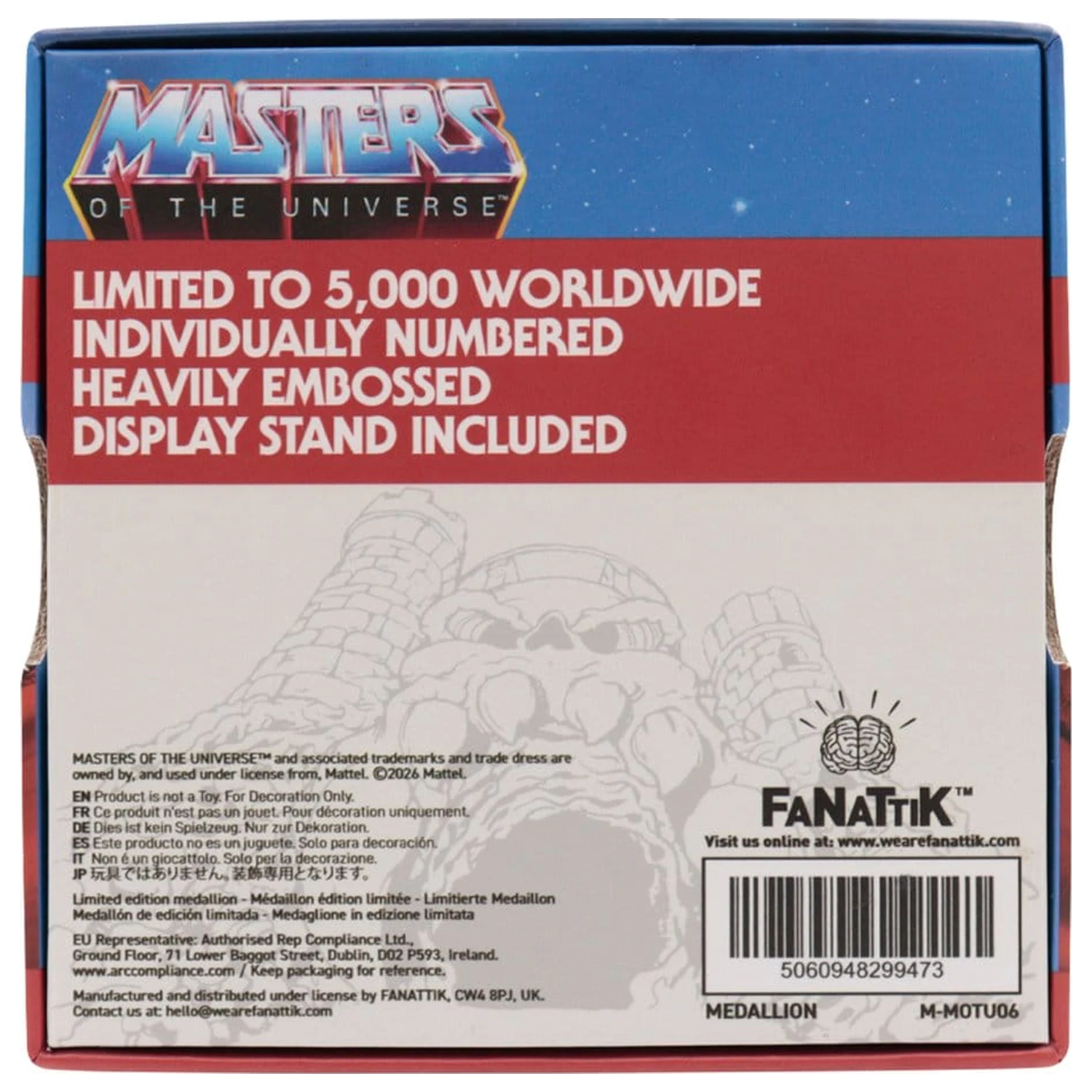 Masters of the Universe Medaljon He-Man proti Skeletorju omejena izdaja fotografija izdelka