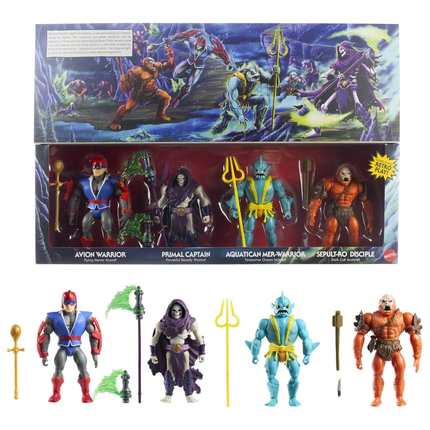 Masters of the Universe Origins akcijski figurni komplet 4 Battle for Subternia 14 cm fotografija izdelka
