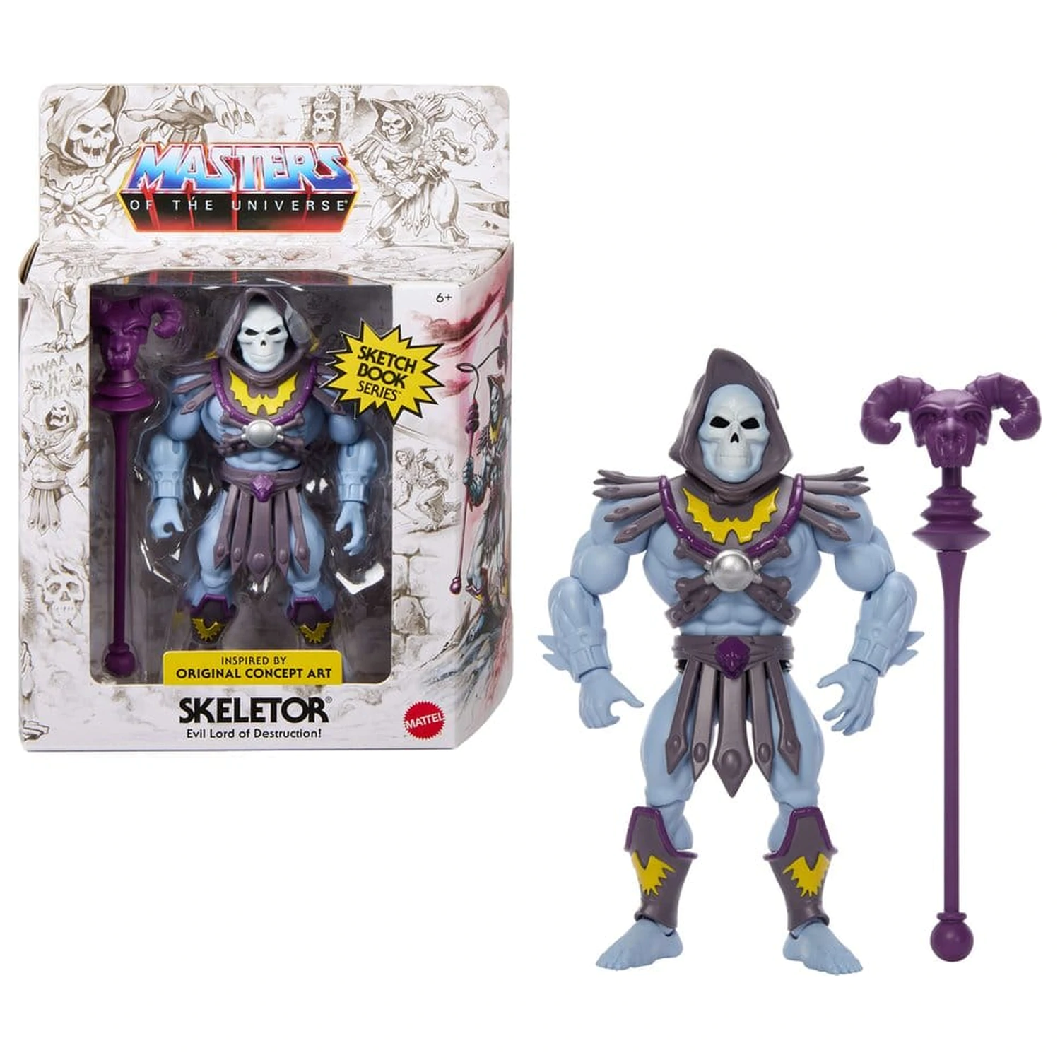 Masters of the Universe Origins akcijska figura Sketchbook Series: Skeletor 14 cm fotografija izdelka