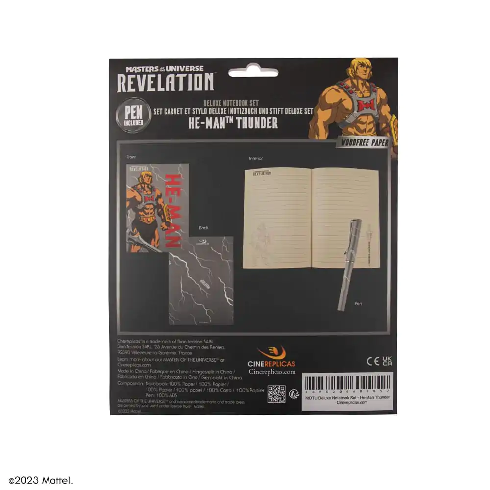 Masters of the Universe - Revelation: He-Man Thunder Deluxe Set z zvezkom (zvezek + pisalo) fotografija izdelka