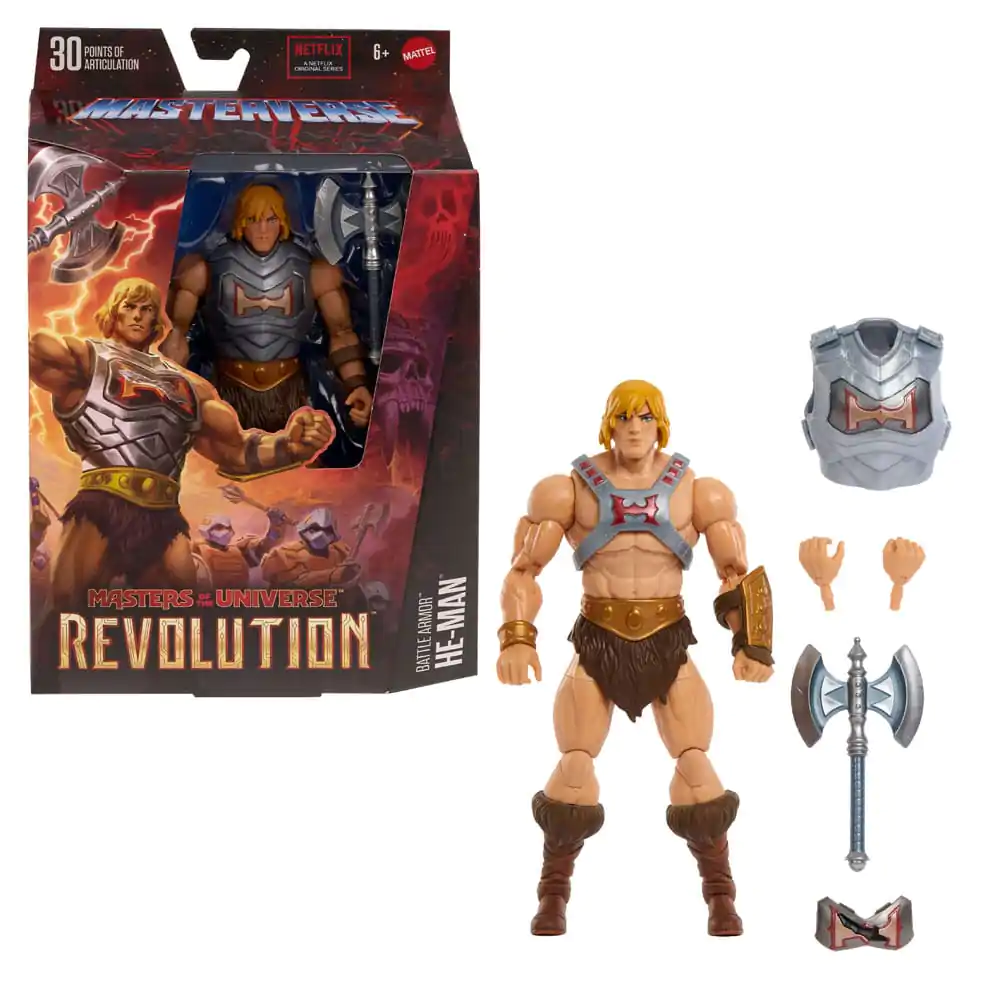 Masters of the Universe: Revolution Masterverse akcijska figura Battle Armor He-Man 18 cm fotografija izdelka