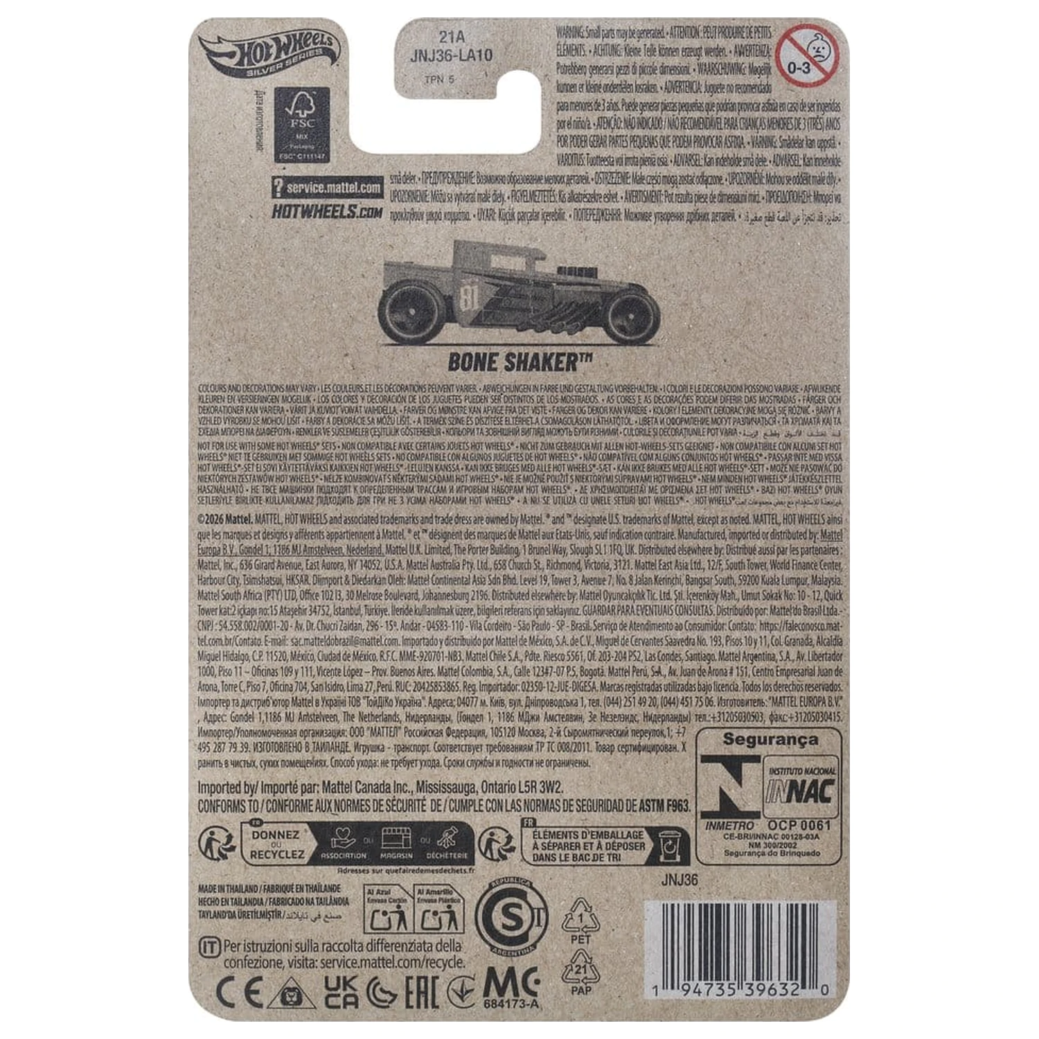 Masters of the Universe Silver Series ulito vozilo 1/64 Bone Shaker fotografija izdelka