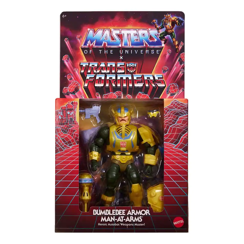 Masters of the Universe x Transformers akcijska figura Bumblebee Armor Man-At-Arms heo evropska ekskluzivna 14 cm fotografija izdelka