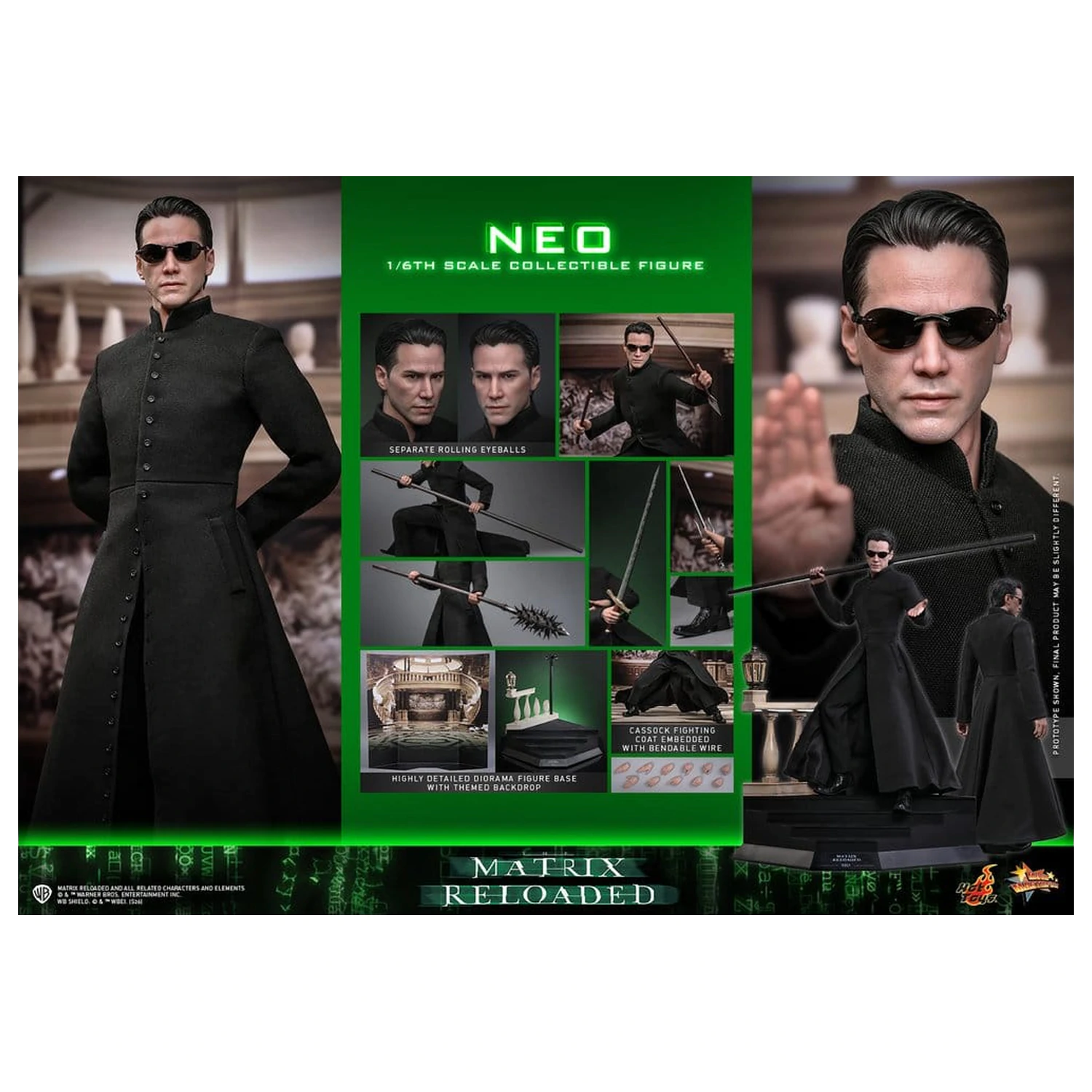 Matrix Movie Masterpiece akcijska figura 1/6 Neo 31 cm fotografija izdelka