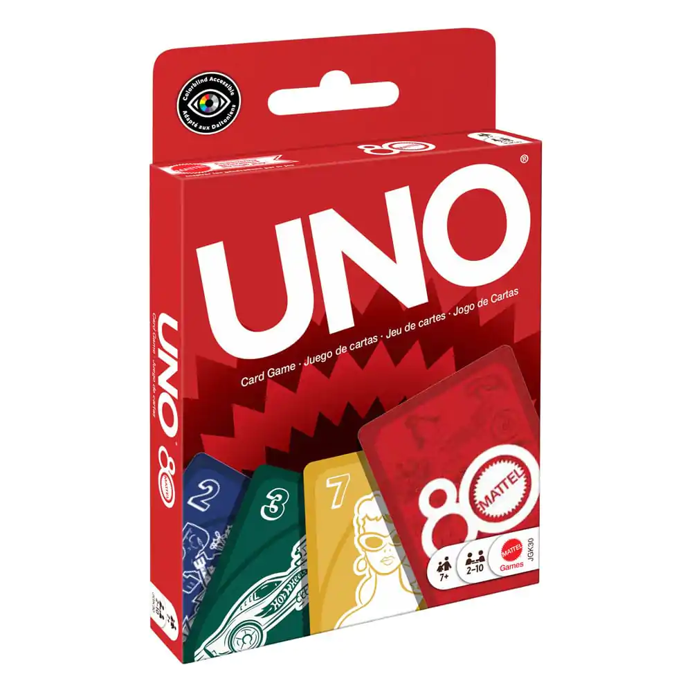 Mattel 80th Anniversary UNO igra s kartami Ruby Red fotografija izdelka