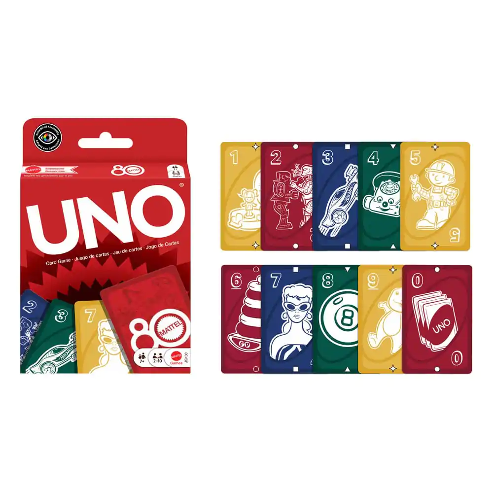 Mattel 80th Anniversary UNO igra s kartami Ruby Red fotografija izdelka