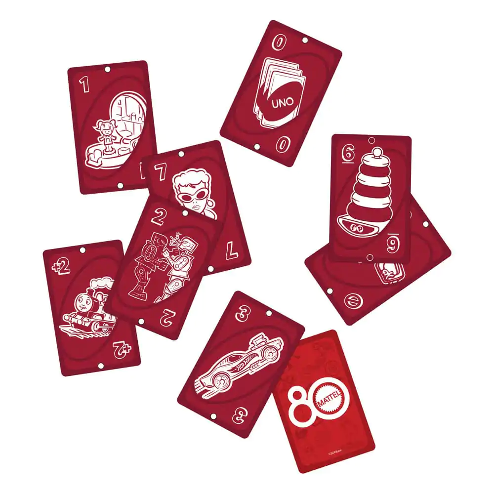 Mattel 80th Anniversary UNO igra s kartami Ruby Red fotografija izdelka
