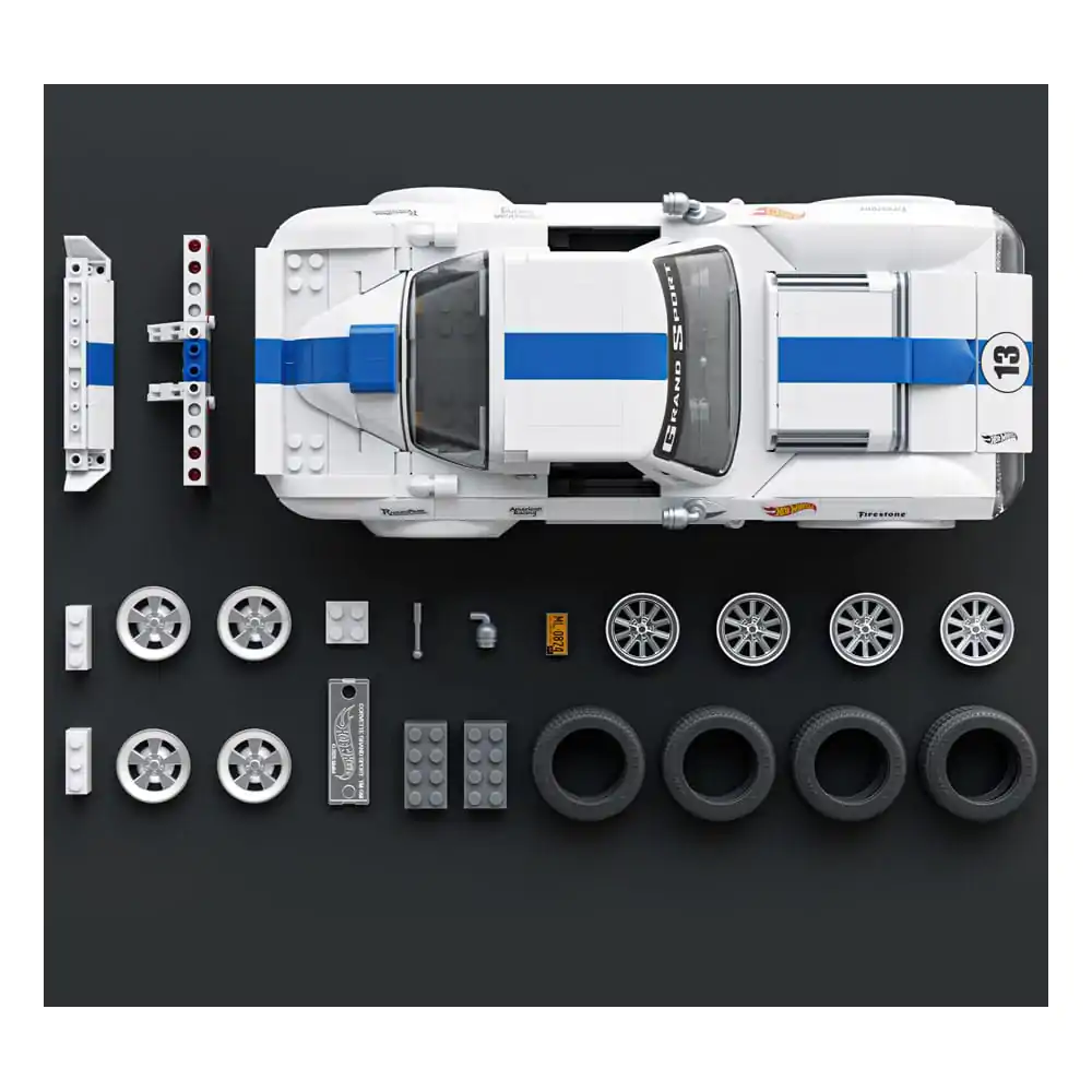 Mattel Brick Shop Hot Wheels Elite Series gradbeni set 1/16 Corvette Grand Sport fotografija izdelka