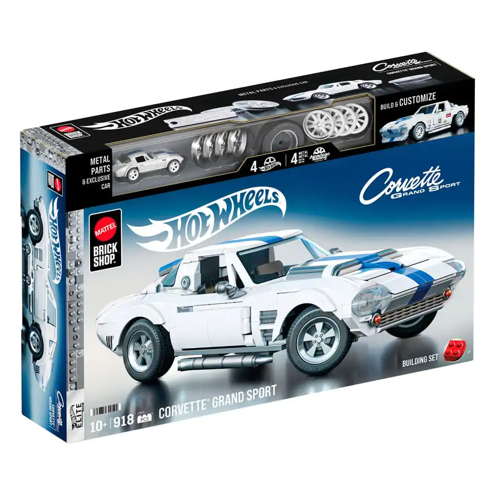 Mattel Brick Shop Hot Wheels Elite Series gradbeni set 1/16 Corvette Grand Sport fotografija izdelka