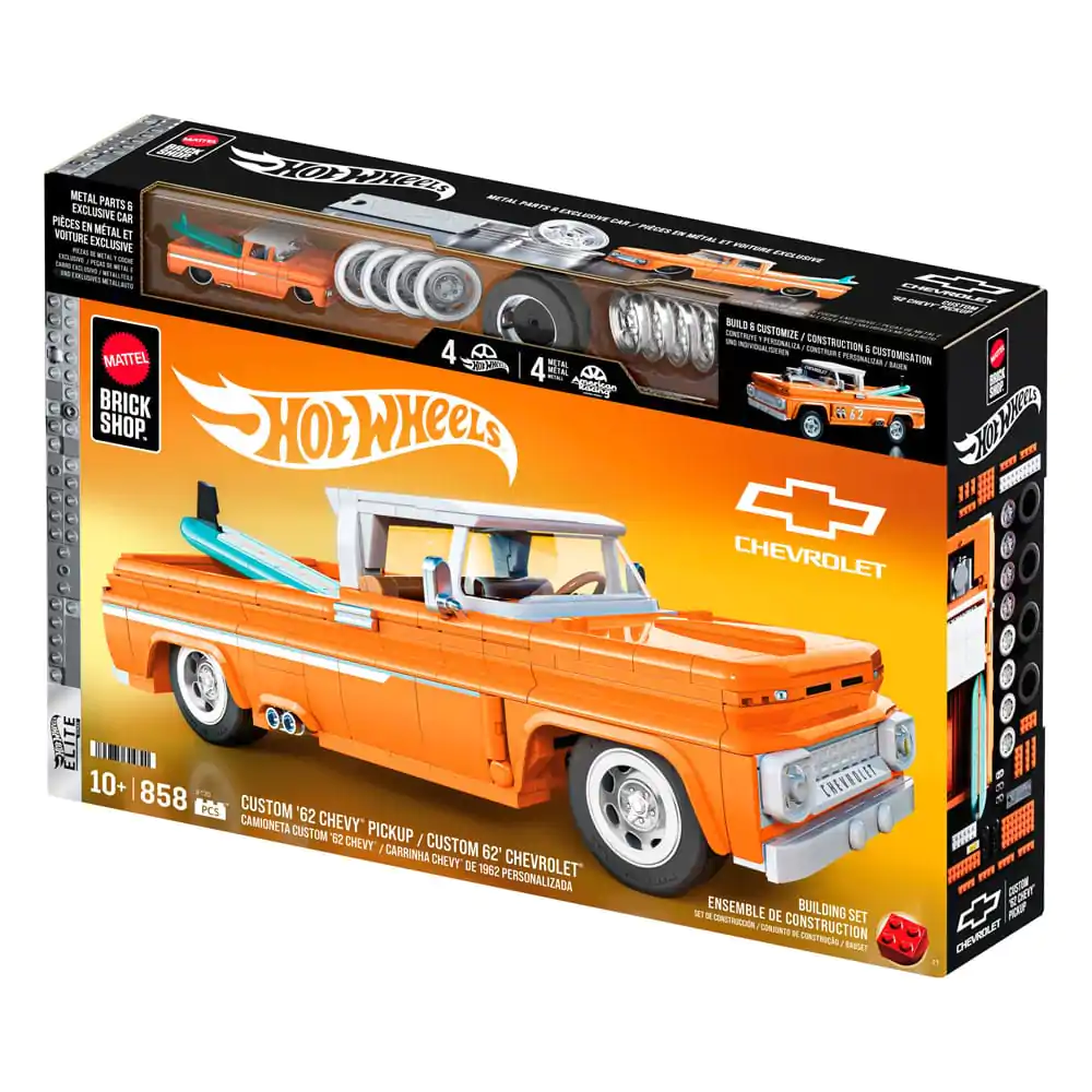 Mattel Brick Shop Hot Wheels Elite Series gradbeni set 1/16 Custom &#039;62 Chevy Pickup fotografija izdelka