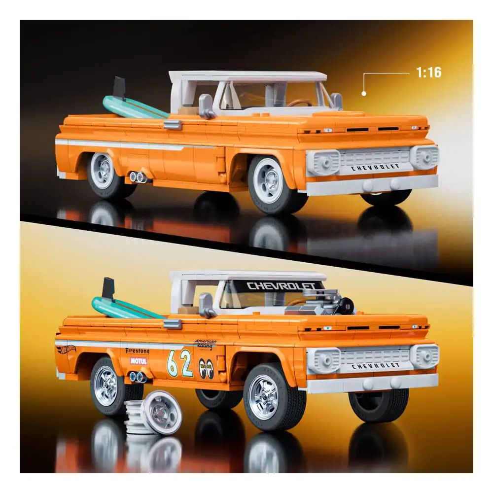 Mattel Brick Shop Hot Wheels Elite Series gradbeni set 1/16 Custom &#039;62 Chevy Pickup fotografija izdelka