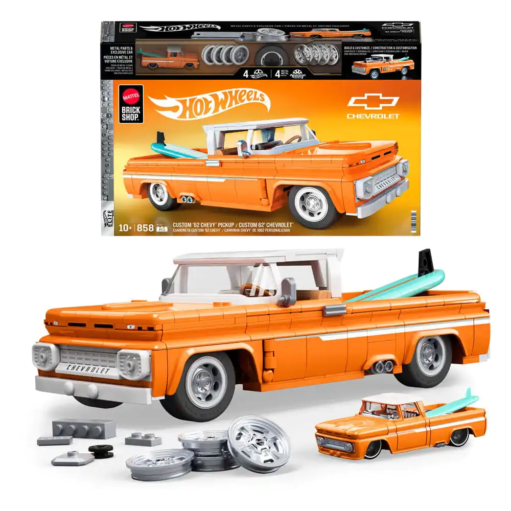 Mattel Brick Shop Hot Wheels Elite Series gradbeni set 1/16 Custom &#039;62 Chevy Pickup fotografija izdelka