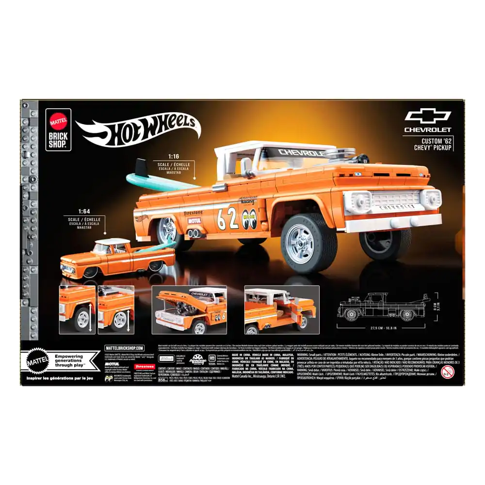 Mattel Brick Shop Hot Wheels Elite Series gradbeni set 1/16 Custom &#039;62 Chevy Pickup fotografija izdelka