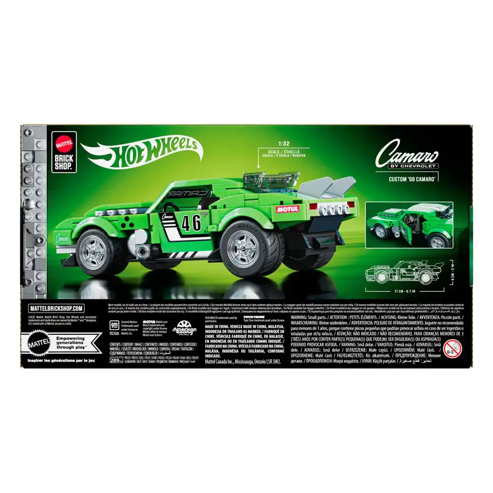 Mattel Brick Shop Hot Wheels Speed Series gradbeni komplet 1/32 Custom &#039;68 Camaro fotografija izdelka