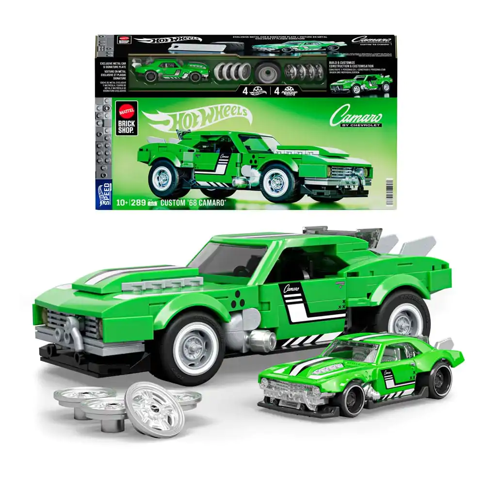 Mattel Brick Shop Hot Wheels Speed Series gradbeni komplet 1/32 Custom &#039;68 Camaro fotografija izdelka