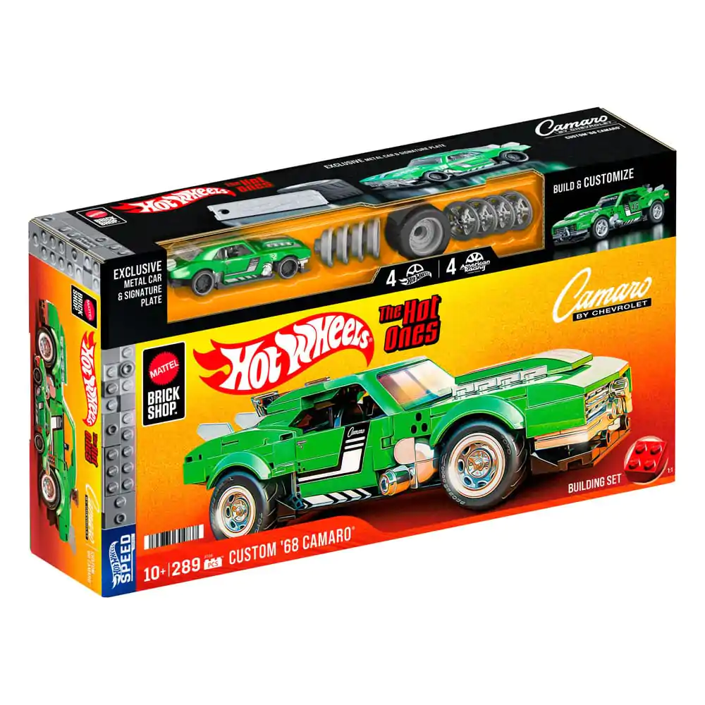 Mattel Brick Shop Hot Wheels Speed Series gradbeni komplet 1/32 Custom &#039;68 Camaro fotografija izdelka