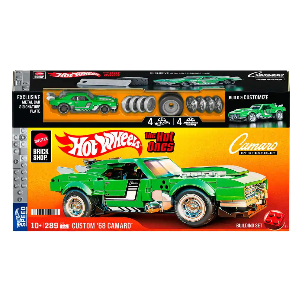 Mattel Brick Shop Hot Wheels Speed Series gradbeni komplet 1/32 Custom &#039;68 Camaro fotografija izdelka