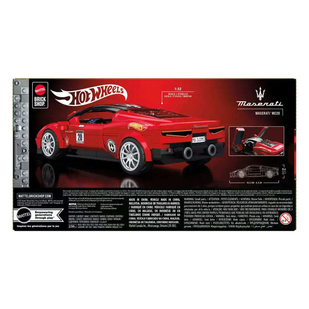 Mattel Brick Shop Hot Wheels Speed Series gradbeni set 1/32 Maserati MC20 fotografija izdelka