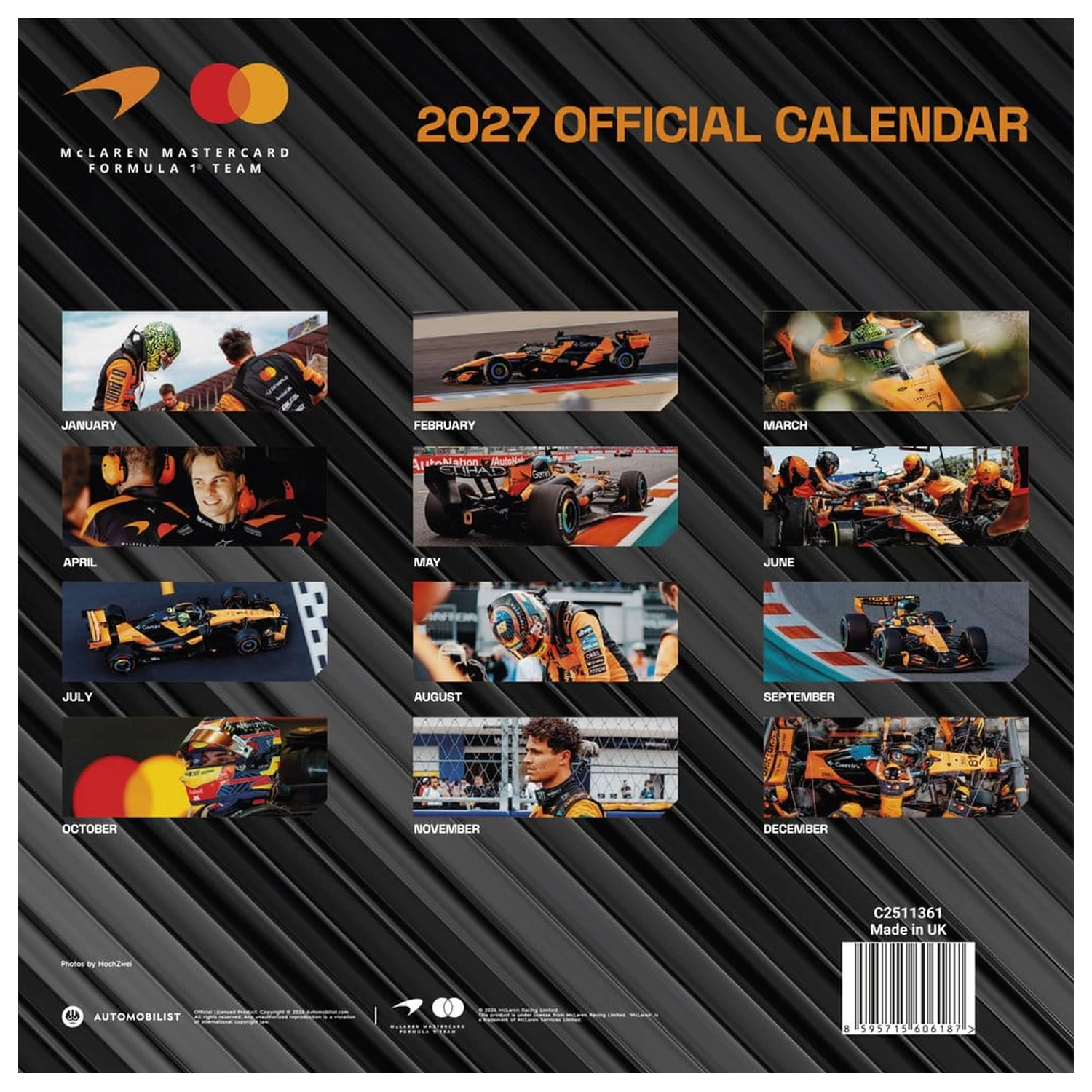 McLaren Koledar 2027 30 x 30 cm fotografija izdelka