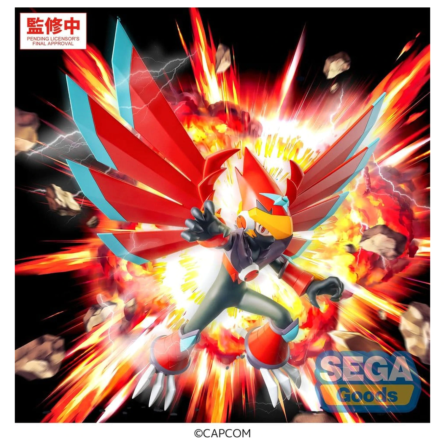Mega Man Battle Network Luminasta PVC figura Mega Man Falzar Beast 19 cm fotografija izdelka