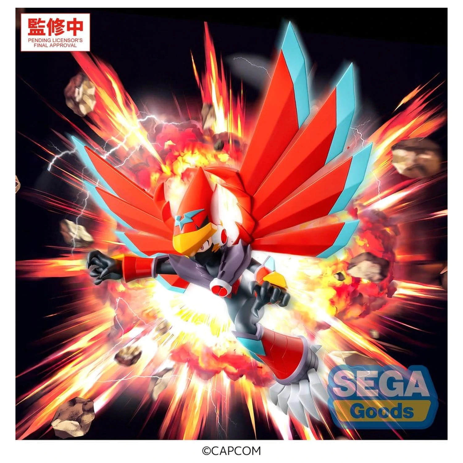 Mega Man Battle Network Luminasta PVC figura Mega Man Falzar Beast 19 cm fotografija izdelka
