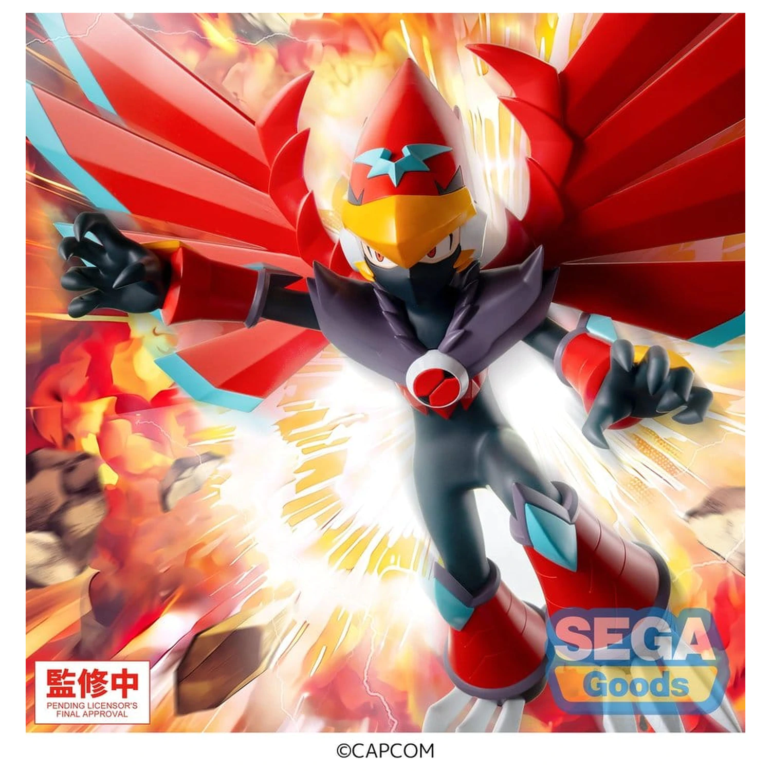 Mega Man Battle Network Luminasta PVC figura Mega Man Falzar Beast 19 cm fotografija izdelka